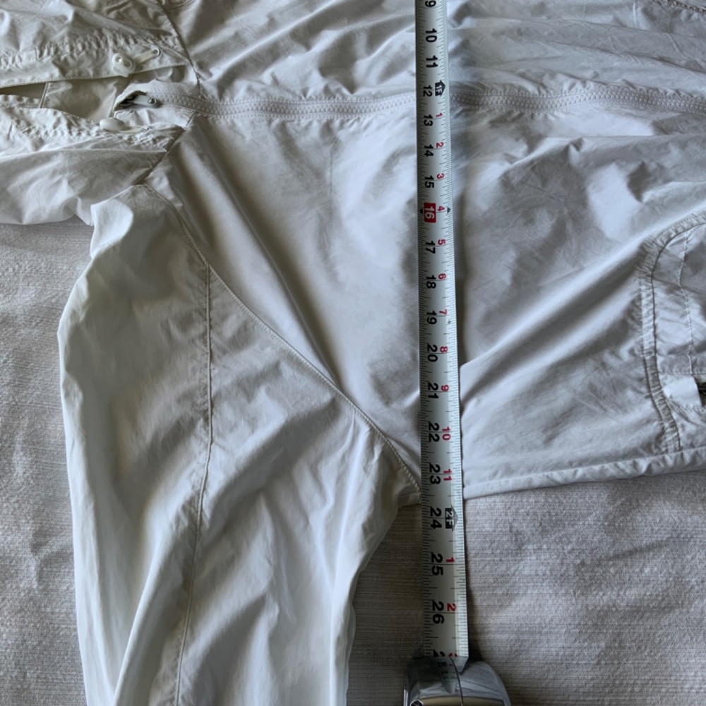 GapFit White Lightweight Outdoor Wind Rain Hooded Jacket size L - Picture 5 of 11